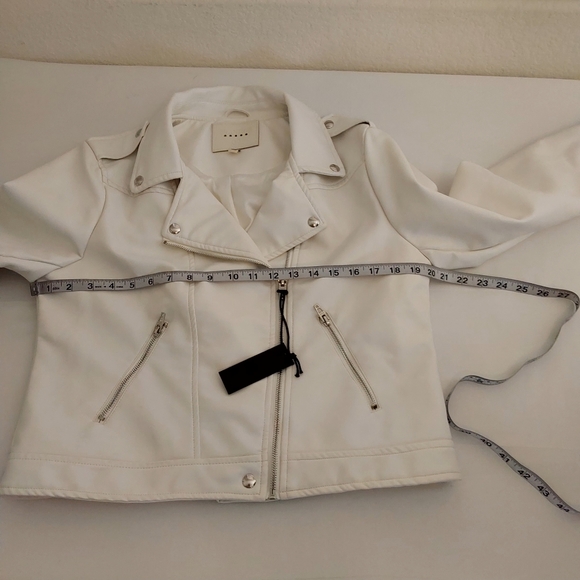 Blank NYC White Leather Moto Jacket - Picture 12 of 12